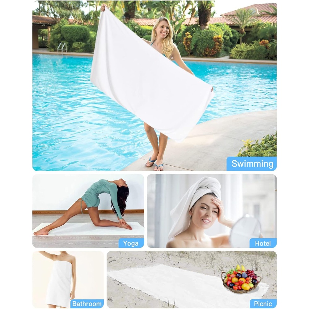 1pc Beach Towel Pure White Tow - Golf Towel review and price