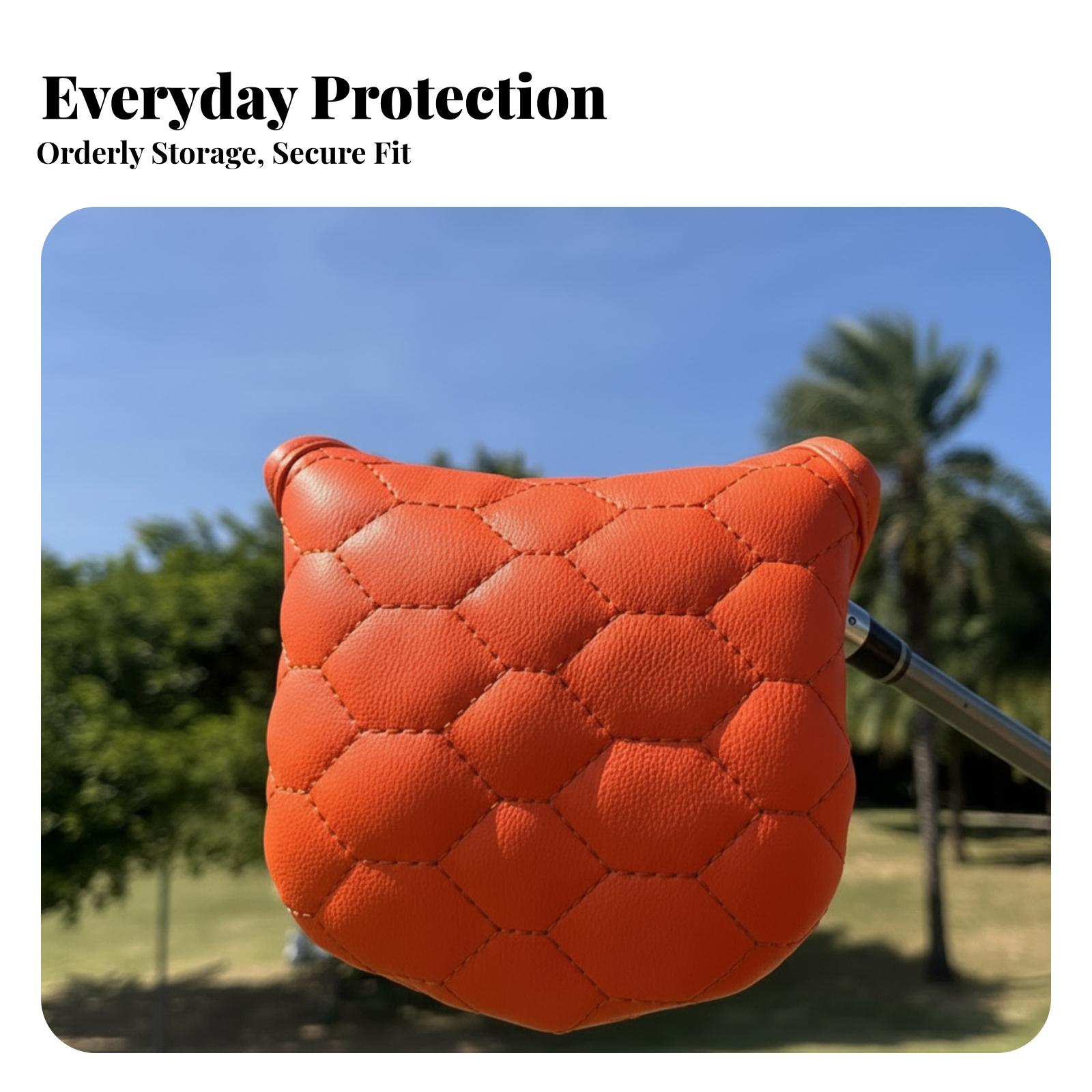 Orange Lined Golf Putter Cover - Golf Putter review and price